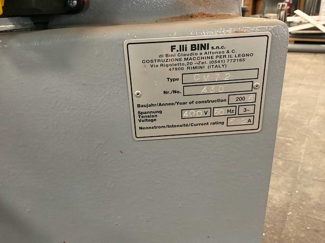 F.lli bini diverse mortises/wick mortiseringsmachine - afbeelding 7 van  11