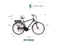 F.lli schiano eride e-bike trekking 28 inch 36v 10,4ah verwijderbare accu zwart - afbeelding 4 van  4