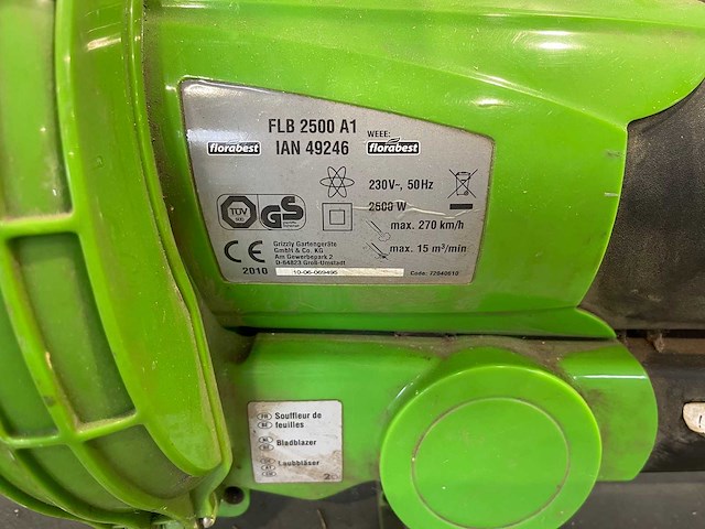 Florabest - 2500 a1 - elektrische bladblazer - afbeelding 3 van  3
