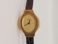 Flores mechanisch horloge op krokodillenleren band - afbeelding 1 van  7