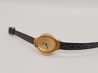 Flores mechanisch horloge op krokodillenleren band - afbeelding 3 van  7