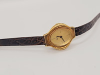 Flores mechanisch horloge op krokodillenleren band - afbeelding 4 van  7