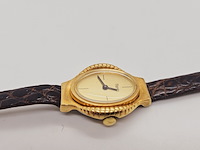 Flores mechanisch horloge op krokodillenleren band - afbeelding 5 van  7