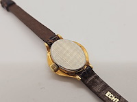 Flores mechanisch horloge op krokodillenleren band - afbeelding 6 van  7