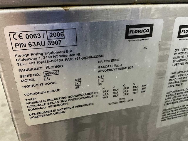 Florigo h hr gas friteuse - afbeelding 9 van  9