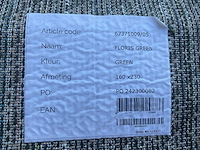 Floris green design tapijt vloerkleed 230x160cm - afbeelding 4 van  4