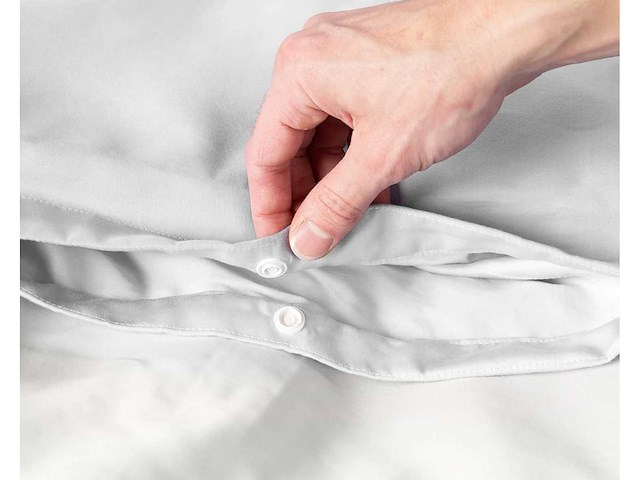 Florrèl duvet cover set plain sateen 60% org. cotton 40% 140x220+(1) 60x70 (100x) - afbeelding 4 van  6
