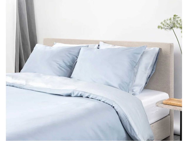 Florrèl duvet cover set plain sateen 60% org. cotton 40% 140x220+(1) 60x70 (4x) - afbeelding 2 van  6