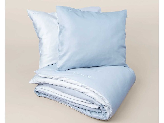 Florrèl duvet cover set plain sateen 60% org. cotton 40% 140x220+(1) 60x70 (4x) - afbeelding 1 van  6