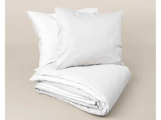 Florrèl duvet cover set plain sateen 60% org. cotton 40% 140x220+(1) 60x70 (4x) - afbeelding 1 van  6