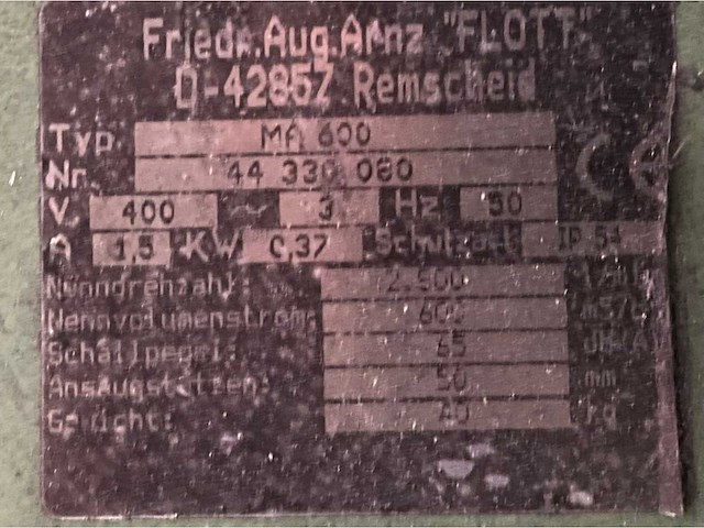 Flott tbsm 75 & ma600 bandschuurmachine en afzuiging - afbeelding 5 van  5