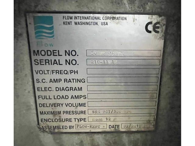 Flow - 2010 - 30 bp jpmex - waterstraalsnijmachine - afbeelding 6 van  7