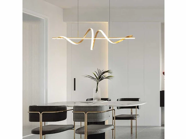 Flow led hanglamp goud - afbeelding 4 van  8