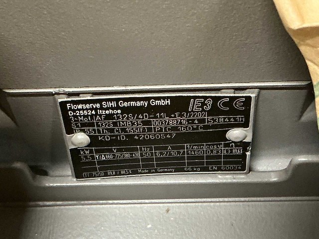 Flowserve af132s imb35 elektromotor - afbeelding 6 van  6