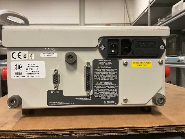 Fluke biomedical vt plus hf gas flow analyzer - afbeelding 3 van  3