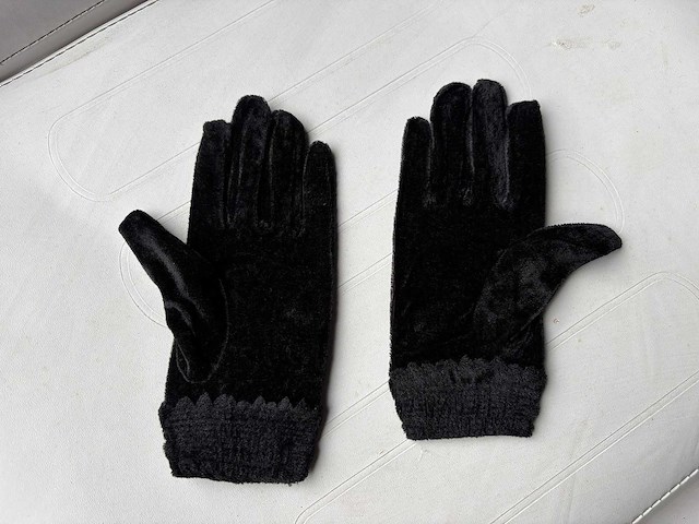 Fluwelen handschoenen - paar (10000x) - afbeelding 2 van  3
