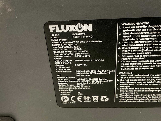 Fluxon bcp12btc start booster - afbeelding 4 van  4