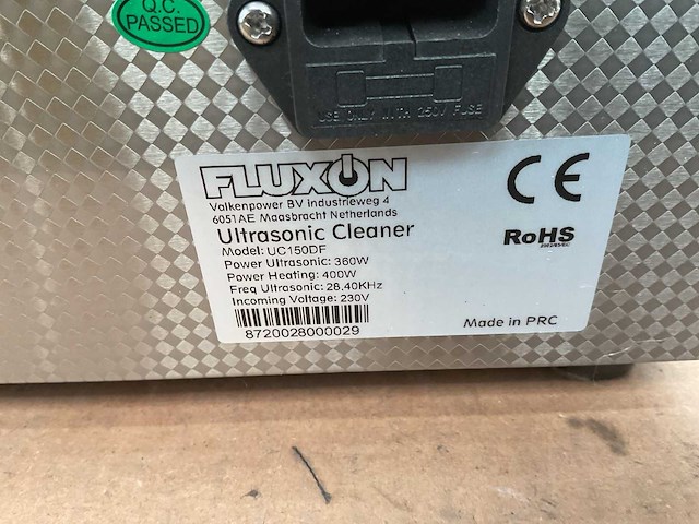 Fluxon uc 150df ultrasonic cleaner - afbeelding 6 van  6