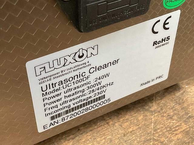 Fluxon uc100df ultrasoon reiniger - afbeelding 3 van  6