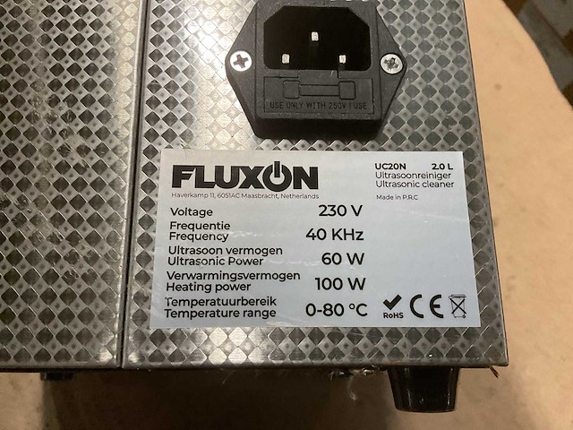 Fluxon uc20n ultrasoon reiniger - afbeelding 6 van  6