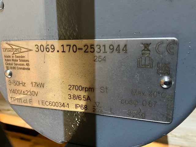 Flyght 1.7kw dompel pomp - afbeelding 4 van  4