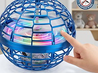 Flynova flying ball mini drone met led | handbestuurd | boomerang effect | usb oplaadbaar | blauw - afbeelding 1 van  3