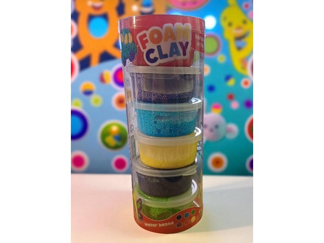 Foam klei collor 5 kokers - afbeelding 2 van  9
