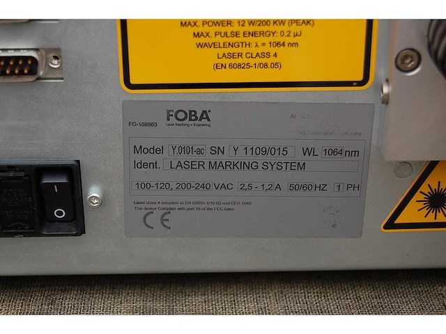 Foba - 2011 - y.0101-ac - laser graveer unit - afbeelding 11 van  20