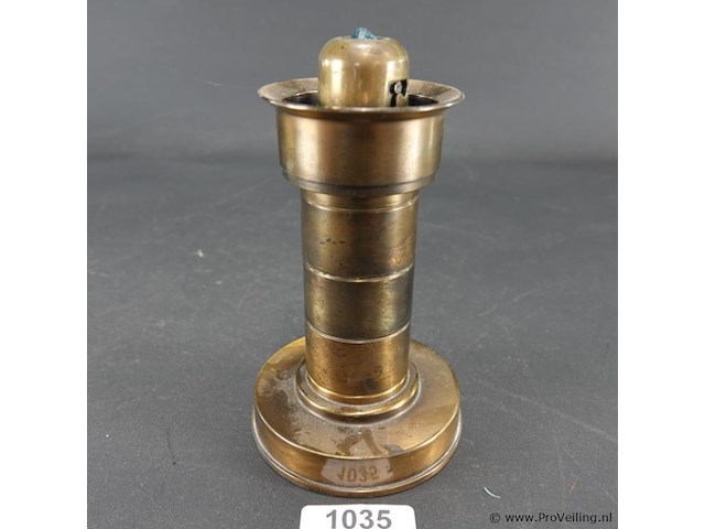 Föhl kandelaar koper/messing kandelaar met springveer - afbeelding 1 van  5