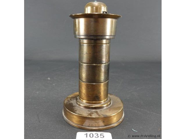 Föhl kandelaar koper/messing kandelaar met springveer - afbeelding 2 van  5