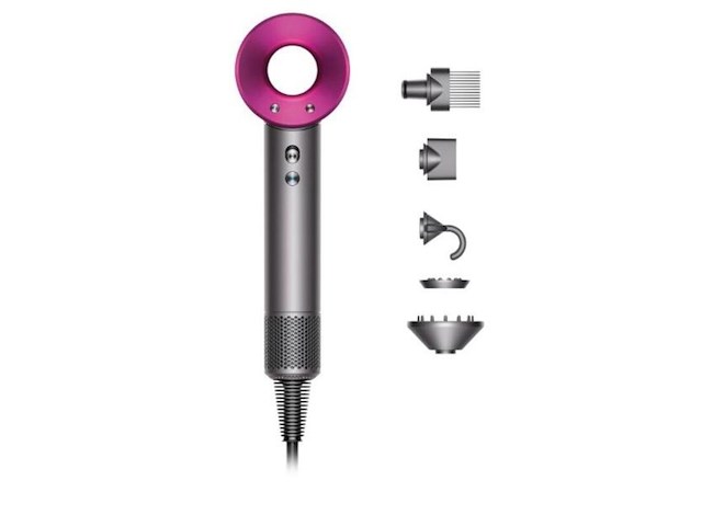 Föhn dyson, supersonic, zilver/paars - afbeelding 1 van  4