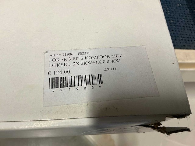 Foker 3-pits gasstel - afbeelding 3 van  3