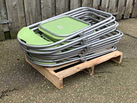 Foldable chairs green (8x) - afbeelding 1 van  5
