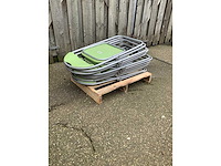 Foldable chairs green (8x) - afbeelding 3 van  5