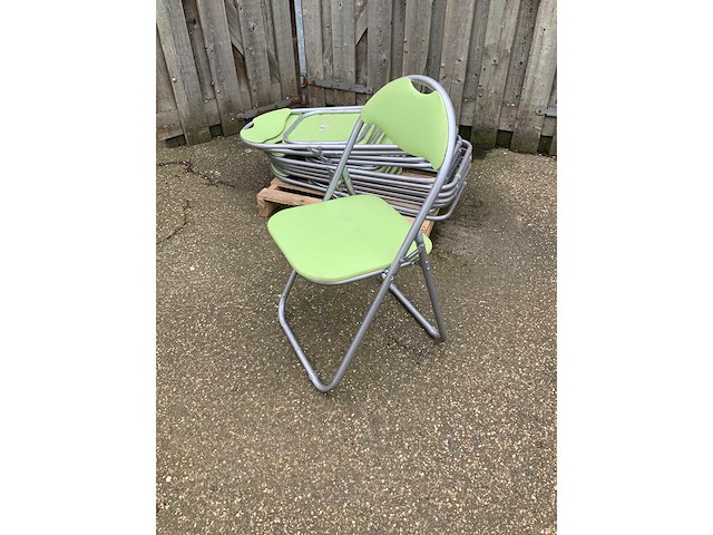 Foldable chairs green (8x) - afbeelding 4 van  5