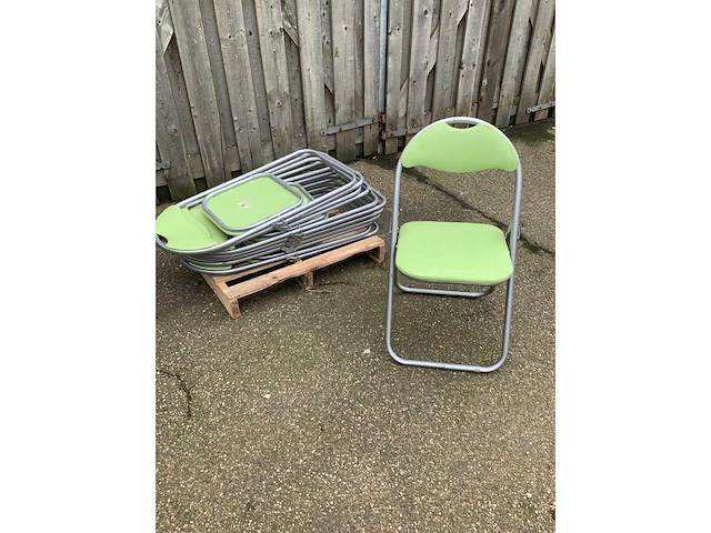 Foldable chairs green (8x) - afbeelding 5 van  5