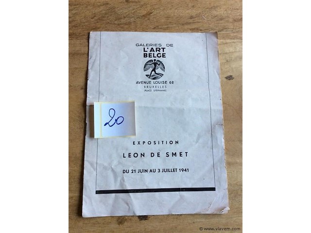 Folder tentoonstelling leon de smet - afbeelding 1 van  2