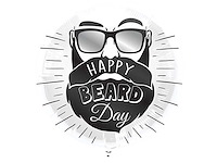 Folieballon happy beard day - 45cm (100x) - afbeelding 1 van  4