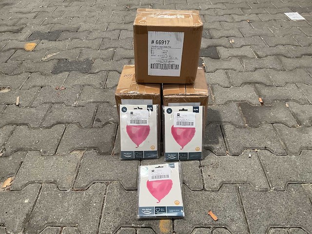 Folieballon hart roze (300x) - afbeelding 4 van  4