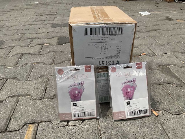 Folieballon it'sa girl babyvoetje 70cm (200x) - afbeelding 2 van  4