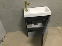 Fontein + kraan 55x40x22 cm wb, antraciet - afbeelding 2 van  2