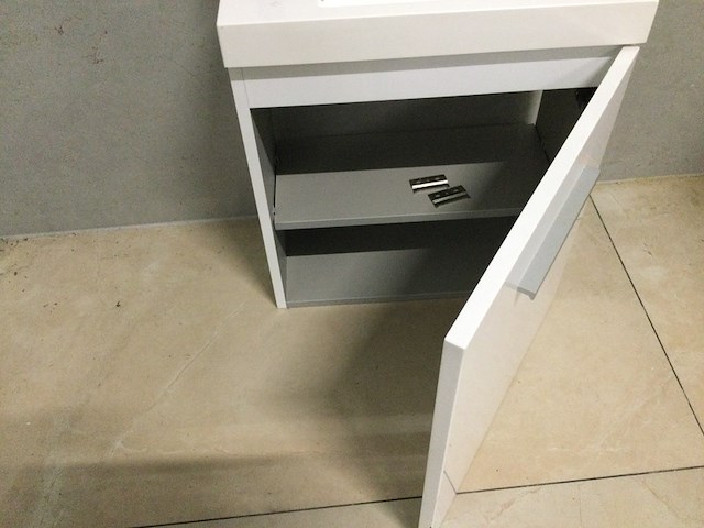 Fontein + kraan 55x50x25 cm wb, wit - afbeelding 3 van  3