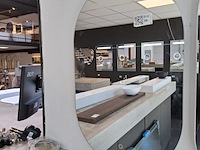 Fontein met spiegel, glans wit - afbeelding 7 van  7