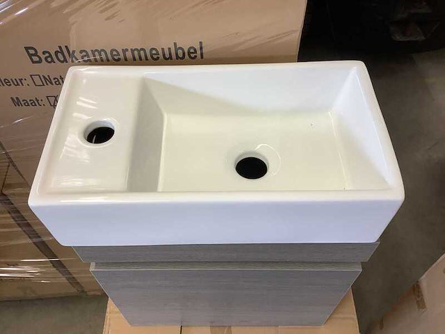 Fontein + meubel grey oak 40 cm, karo, grey oak - afbeelding 3 van  3