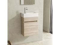 Fontein + meubel natural oak 40 cm, karo, natural oak - afbeelding 1 van  3