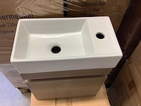 Fontein + meubel walnut 40 cm, karo, walnut - afbeelding 2 van  2