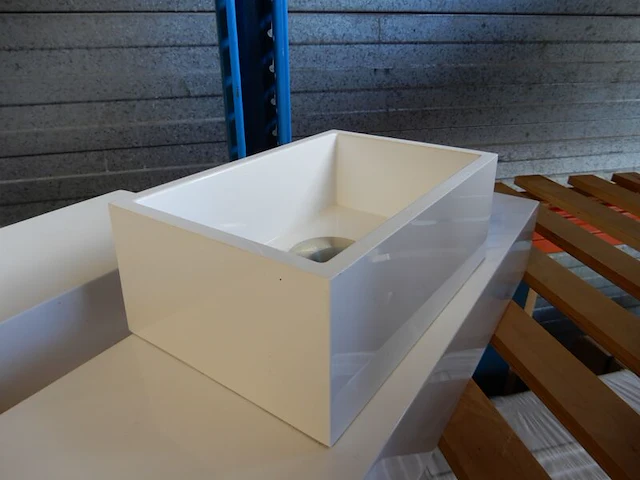 Fontein planchet, wit, 120x20x10cm - afbeelding 3 van  5