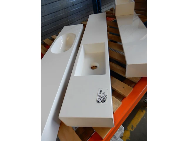 Fontein planchet, wit, 120x20x10cm - afbeelding 1 van  2