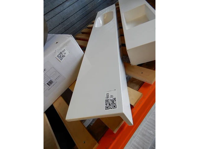 Fontein planchet, wit, 120x20x10cm - afbeelding 1 van  2