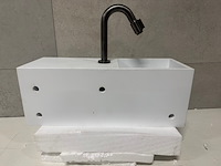Fontein solid surface 20x54x20 cm + kraan wb - afbeelding 5 van  6